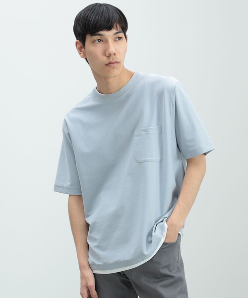 【接触冷感】BEAMS HEART / クールタッチ フェイクレイヤー ポケット Tシャツ（Tシャツ/カットソー）｜BEAMS HEART（ビームスハート）