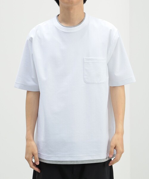 【接触冷感】BEAMS HEART / クールタッチ フェイクレイヤー ポケット Tシャツ（Tシャツ/カットソー）｜BEAMS HEART（ビームスハート）