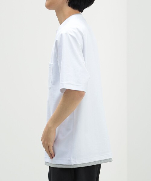 【接触冷感】BEAMS HEART / クールタッチ フェイクレイヤー ポケット Tシャツ（Tシャツ/カットソー）｜BEAMS HEART（ビームスハート）