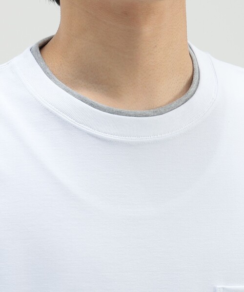 【接触冷感】BEAMS HEART / クールタッチ フェイクレイヤー ポケット Tシャツ（Tシャツ/カットソー）｜BEAMS HEART（ビームスハート）