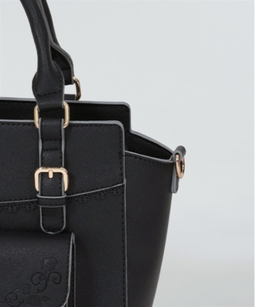 axes femme（アクシーズファム）の「パスケース付薔薇型押しバッグ（ショルダーバッグ・レディース・ピンク/キナリ/ブラック・FREE）」の18枚目の写真