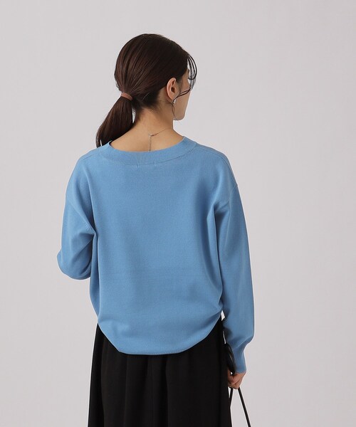 DRESKIP(ドレスキップ)の「◆【洗える】コットンVネックニット【CIRCRIC】(ニット/セーター・レディース・ライトベージュ/ブラック系2/ピンク系/ブルー・02/03/04)」の19枚目の写真