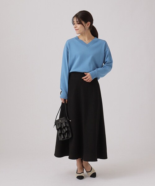 DRESKIP(ドレスキップ)の「◆【洗える】コットンVネックニット【CIRCRIC】(ニット/セーター・レディース・ライトベージュ/ブラック系2/ピンク系/ブルー・02/03/04)」の20枚目の写真