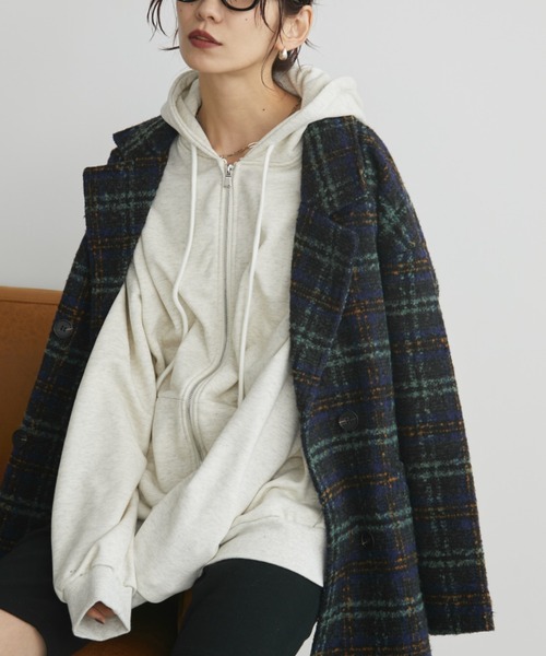 Auntie Rosa Holiday（アンティローザホリデー）の「裏毛オーバーサイズジップパーカー（パーカー・レディース・ブラック/ナチュラル/グレー・FREE）」の3枚目の写真