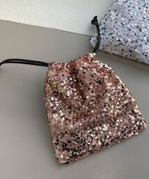 JETEE | 【JETEE/ジュテ】チャームポーチ付スパンコール巾着バッグ(ショルダーバッグ)