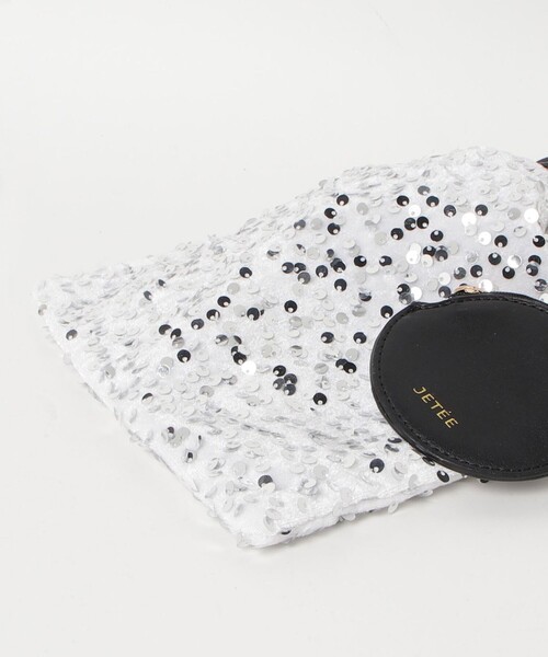 JETEE（ジュテ）の「【JETEE/ジュテ】チャームポーチ付スパンコール巾着バッグ（ショルダーバッグ・レディース・ホワイト/ピンク・FREE）」の13枚目の写真