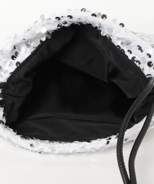 JETEE（ジュテ）の「【JETEE/ジュテ】チャームポーチ付スパンコール巾着バッグ（ショルダーバッグ・レディース・ホワイト/ピンク・FREE）」の10枚目の写真