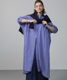 saloon | SALOON(サルーン)/ストライプドルマンシャツワンピース(シャツワンピース)