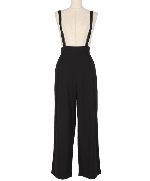 coca（coca）（コカ）の「2WAYジョーゼットワイドサロペット（サロペット/オーバーオール・レディース・ライトベージュ/ブラック/ネイビー・L/M）」の4枚目の写真