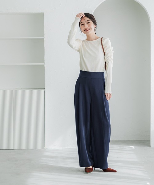 セール】2WAYジョーゼットワイドサロペット（サロペット