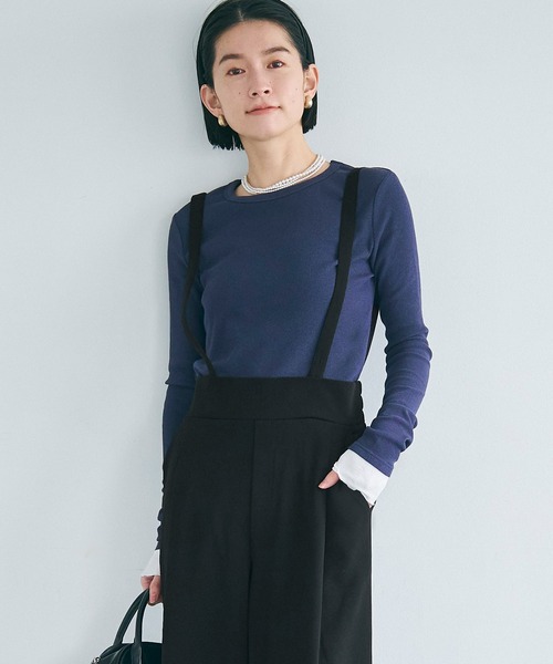 coca（coca）（コカ）の「2WAYジョーゼットワイドサロペット（サロペット/オーバーオール・レディース・ライトベージュ/ブラック/ネイビー・L/M）」の15枚目の写真