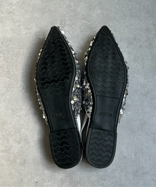 Thevon（ゼボン）の「スパンコールミュール（サンダル・レディース・ブラック/シルバー・L/M）」の8枚目の写真