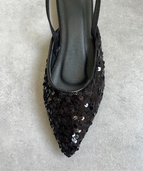 Thevon（ゼボン）の「スパンコールミュール（サンダル・レディース・ブラック/シルバー・L/M）」の10枚目の写真