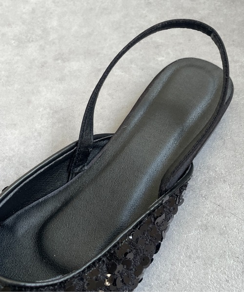 Thevon（ゼボン）の「スパンコールミュール（サンダル・レディース・ブラック/シルバー・L/M）」の11枚目の写真