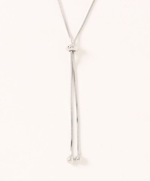 Q（キュー）の「スライドタイネックレス（ネックレス・レディース・シルバー/ゴールド・ONE SIZE）」の4枚目の写真