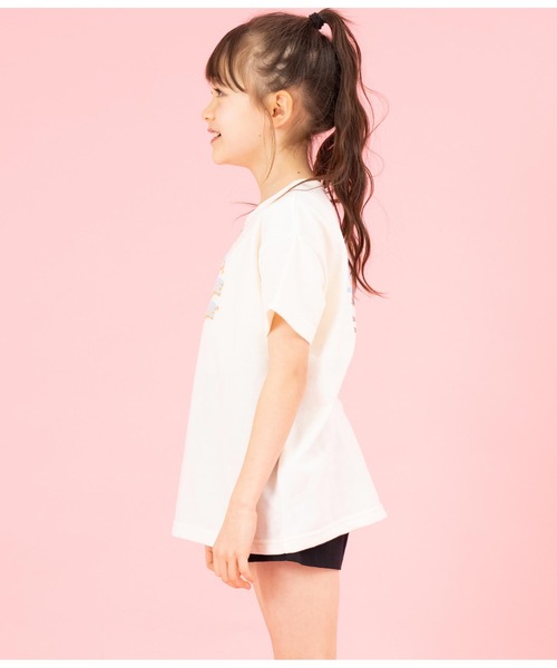 ANAP kids(アナップキッズ)の「ハートチャーム付ミニ裏毛チュニック(チュニック・キッズ・ラベンダー/アイボリー・110cm/120cm/130cm/100cm)」の4枚目の写真