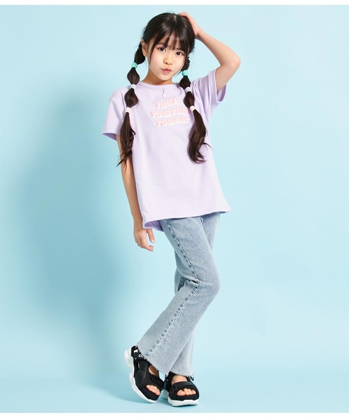 ANAP kids(アナップキッズ)の「ハートチャーム付ミニ裏毛チュニック(チュニック・キッズ・ラベンダー/アイボリー・110cm/120cm/130cm/100cm)」の20枚目の写真