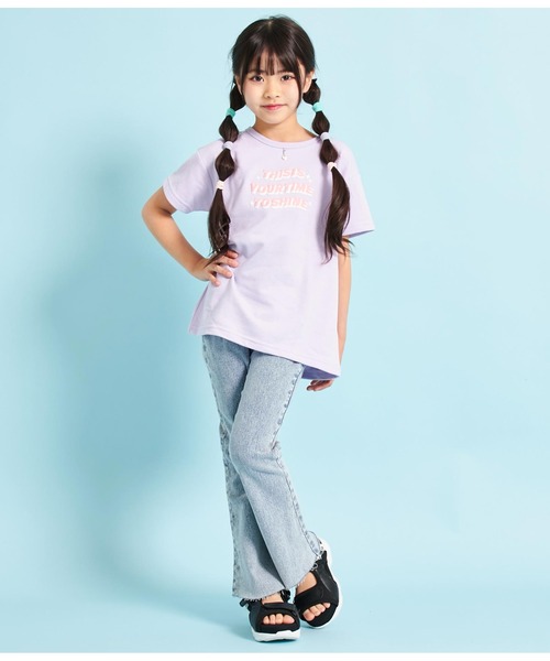 ANAP kids(アナップキッズ)の「ハートチャーム付ミニ裏毛チュニック(チュニック・キッズ・ラベンダー/アイボリー・110cm/120cm/130cm/100cm)」の21枚目の写真