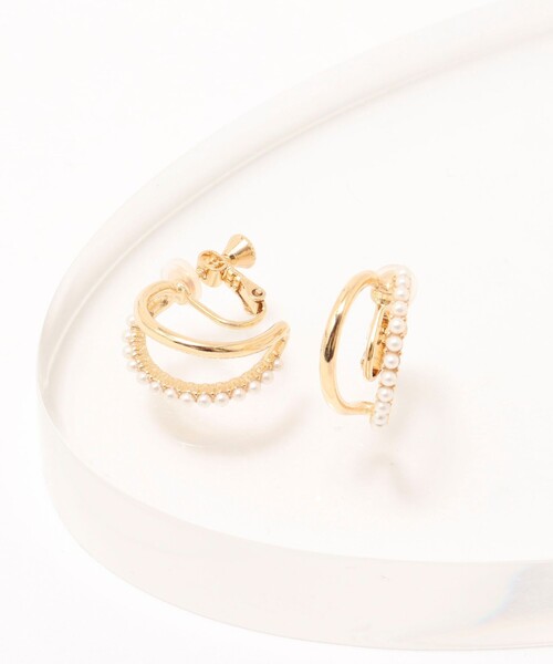 NOLLEY’S(ノーリーズ)の「プチ2ラインイヤリング(イヤリング・レディース・シルバー/ゴールド・FREE)」の2枚目の写真