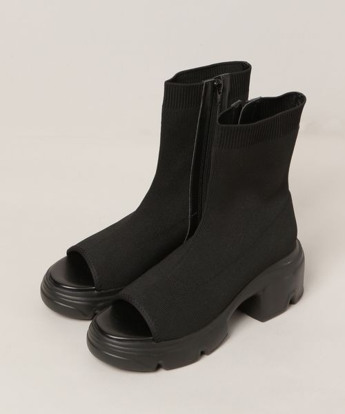 JEANASIS(ジーナシス)の「ニットストレッチブーサン/105262(その他シューズ・レディース・ブラック/ホワイト・MEDIUM/LARGE)」の12枚目の写真