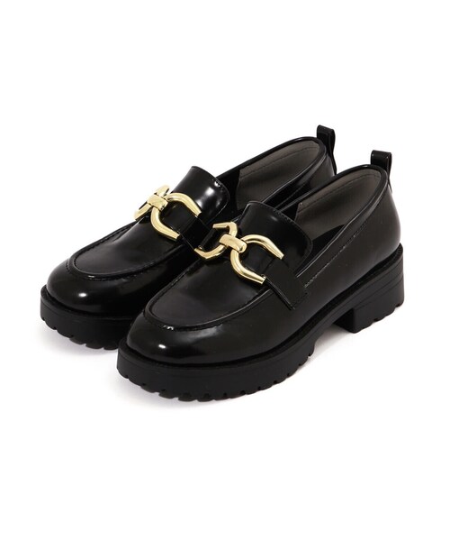 EDIT COLOGNE（エディットコロン）の「ビット付プラットフォームローファー（パンプス・レディース・ベージュ/オフホワイト/ブラック・MEDIUM/LARGE）」の4枚目の写真