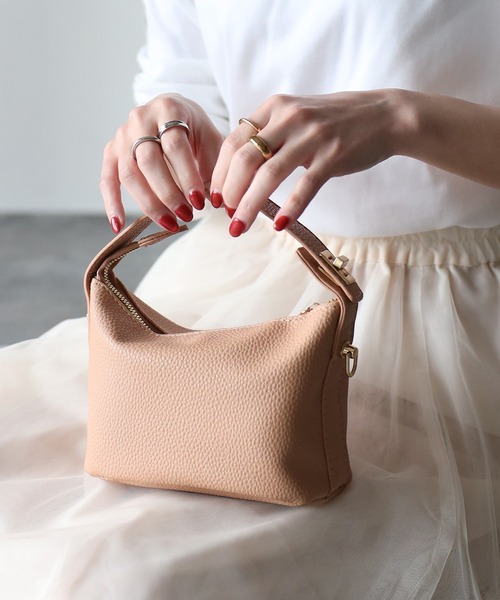 即発送!バリー エンベリーEMBERY ターンロック ショルダーバッグ Riberry（リベリー）の「ソフトレザーターンロックミニバッグ