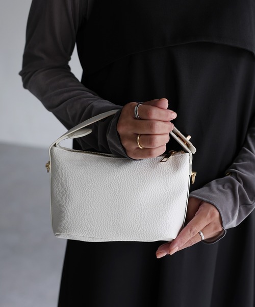 セール】ソフトレザーターンロックミニバッグ（ショルダーバッグ