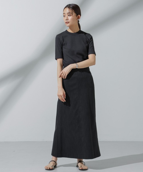 Anti Soaked(R) 汗染み防止 クルーネックリブTシャツ（Tシャツ