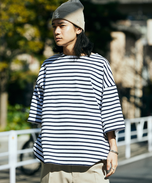 ORCIVAL（オーシバル）の「ORCIVAL / オーシバル WIDE BODY BOAT NECK S/S P.O. - SMU COLOR（Tシャツ/カットソー・メンズ・ホワイト・3/4/5）」の10枚目の写真