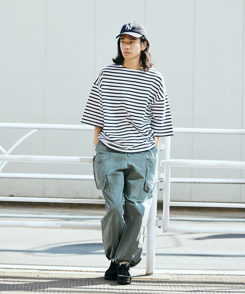 ORCIVAL（オーシバル）の「ORCIVAL / オーシバル WIDE BODY BOAT NECK S/S P.O. - SMU COLOR（Tシャツ/カットソー・メンズ・ホワイト・3/4/5）」の3枚目の写真