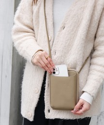 [Mia Borsa]本革レザースマホポーチ スマホショルダー