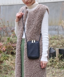 [Mia Borsa]本革レザースマホポーチ スマホショルダー