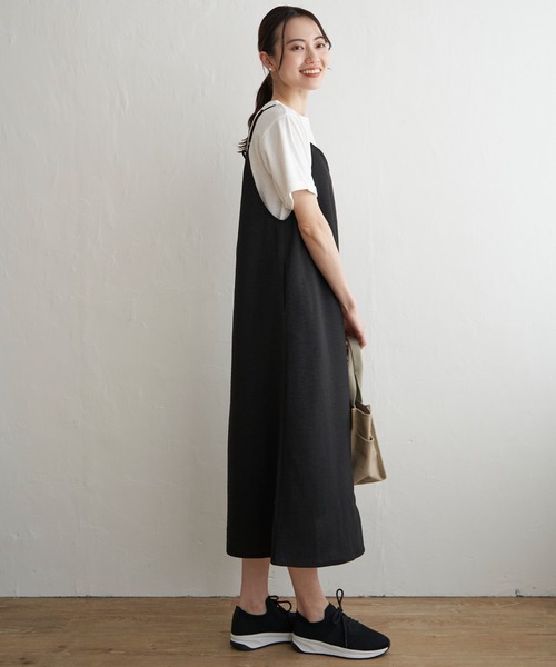 ikka（イッカ）の「【2点セット】キャミワンピースセット（ワンピース・レディース・ブラック/ベージュ/グリーン・L/M/S）」の18枚目の写真