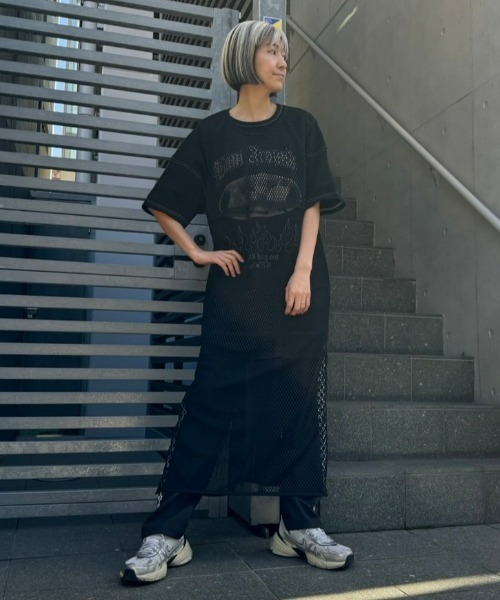 Candy Stripper（キャンディストリッパー）の「CANDY MESH ワンピース（ワンピース・レディース・ブラック/カーキ/オフホワイト・2）」の9枚目の写真