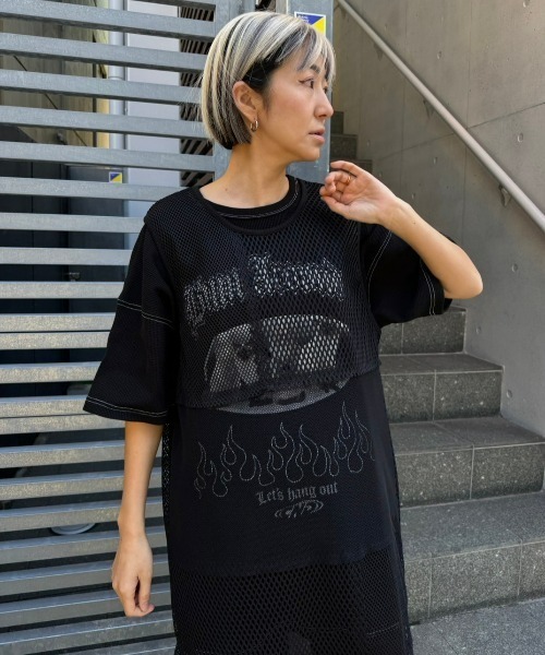 Candy Stripper（キャンディストリッパー）の「CANDY MESH ワンピース（ワンピース・レディース・ブラック/カーキ/オフホワイト・2）」の12枚目の写真