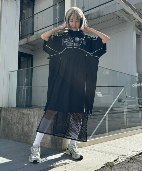 Candy Stripper（キャンディストリッパー）の「CANDY MESH ワンピース（ワンピース・レディース・ブラック/カーキ/オフホワイト・2）」の14枚目の写真