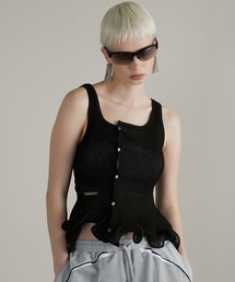 PRANK PROJECT | 【24SUMMER PRE ORDER】ウェーブヘムニットタンク / Wave Hem Knit Tank Top(タンクトップ)
