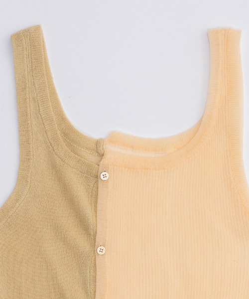 ウェーブヘムニットタンク / Wave Hem Knit Tank Top（タンク