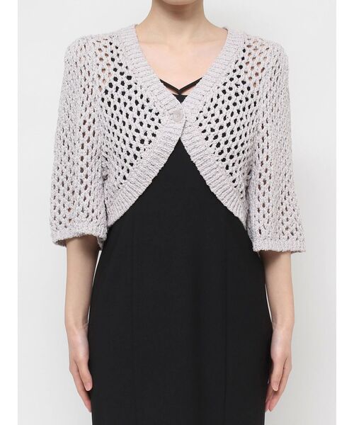 RESEXXY(リゼクシー)の「クロシェカーディガン【セットアップ着用可能】(カーディガン/ボレロ・レディース・ブラック/アイボリー/ベージュ・FREE)」の13枚目の写真