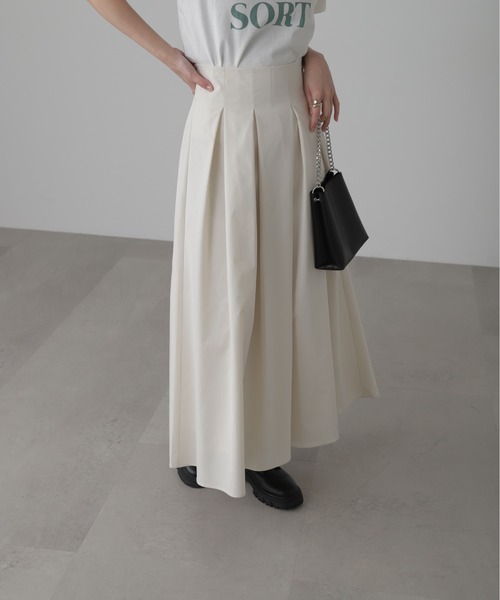 FREE'S MART（フリーズマート）の「◆[低身長サイズ/Sシリーズ]ベネシャンタックフレアスカート（スカート・レディース・グレー/ホワイト/カーキ・X-SMALL/SMALL/MEDIUM）」の8枚目の写真