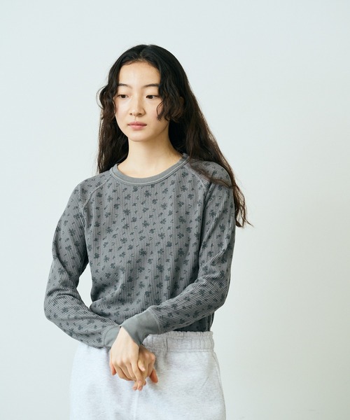 JEMORGAN(ジェーイーモーガン)の「JEMORGAN/ジェーイーモーガン オーバーダイロングスリーブTEE(Tシャツ/カットソー・レディース・ブルー/グレー/イエロー/オレンジ/グリーン・FREE)」の1枚目の写真