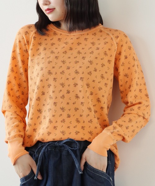 JEMORGAN(ジェーイーモーガン)の「JEMORGAN/ジェーイーモーガン オーバーダイロングスリーブTEE(Tシャツ/カットソー・レディース・ブルー/グレー/イエロー/オレンジ/グリーン・FREE)」の2枚目の写真