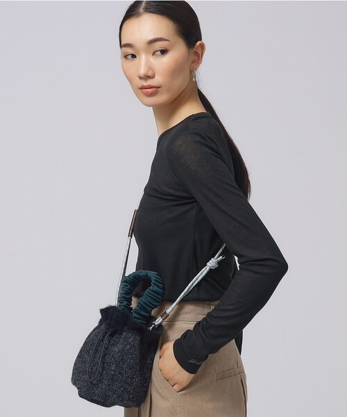 GALLEST(ギャレスト)の「◆クルーネックリブTシャツ(Tシャツ/カットソー・レディース・ピンク系/アイボリー・38)」の9枚目の写真