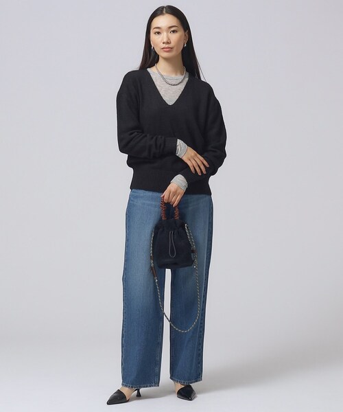 GALLEST(ギャレスト)の「◆クルーネックリブTシャツ(Tシャツ/カットソー・レディース・ピンク系/アイボリー・38)」の10枚目の写真