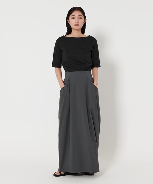 tシャツ 「MARW UNITED ARROWS」5分袖 ボートネック Tシャツ ‐汗ジミ防止‐ レディース MARW UNITED ARROWS＞コンパクト Tシャツ ‐汗ジミ防止‐
