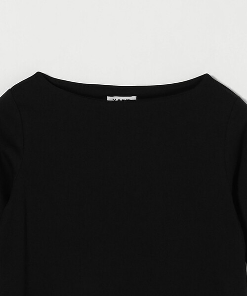 MARW UNITED ARROWS＞5分袖 ボートネック Tシャツ ‐汗ジミ防止