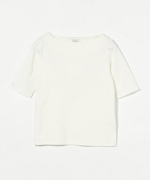 MARW UNITED ARROWS(マルゥ ユナイテッドアローズ)の「<MARW UNITED ARROWS>5分袖 ボートネック Tシャツ ‐汗ジミ防止‐(Tシャツ/カットソー・レディース・ホワイト/ブラック/オリーブ・FREE)」の13枚目の写真