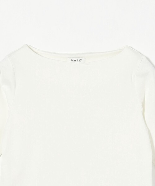 MARW UNITED ARROWS(マルゥ ユナイテッドアローズ)の「<MARW UNITED ARROWS>5分袖 ボートネック Tシャツ ‐汗ジミ防止‐(Tシャツ/カットソー・レディース・ホワイト/ブラック/オリーブ・FREE)」の11枚目の写真