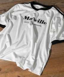 16/TC 天竺袖ライン 刺繍Tシャツ(ハートLOGO、Marseille) レディース メンズ