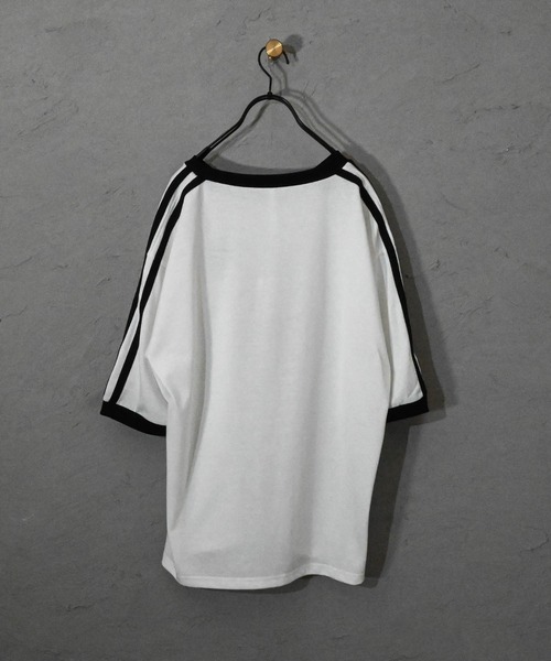Ritzy（リッツィー）の「16/TC 天竺袖ライン 刺繍Tシャツ(ハートLOGO、Marseille） レディース メンズ（Tシャツ/カットソー・メンズ・ブラック/ホワイト/ブラック系その他/ホワイト系その他・MEDIUM/LARGE/X-LARGE/SMALL）」の15枚目の写真